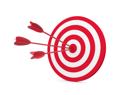 target with three arrow