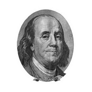 Benjamin Franklin from hundred dollars bill